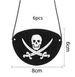 Halloween Pirate Captain Cosplay Costume Accessories Colony Pirate Hat Single Eye Patch For Halloween Kids Birthday Party Decor
