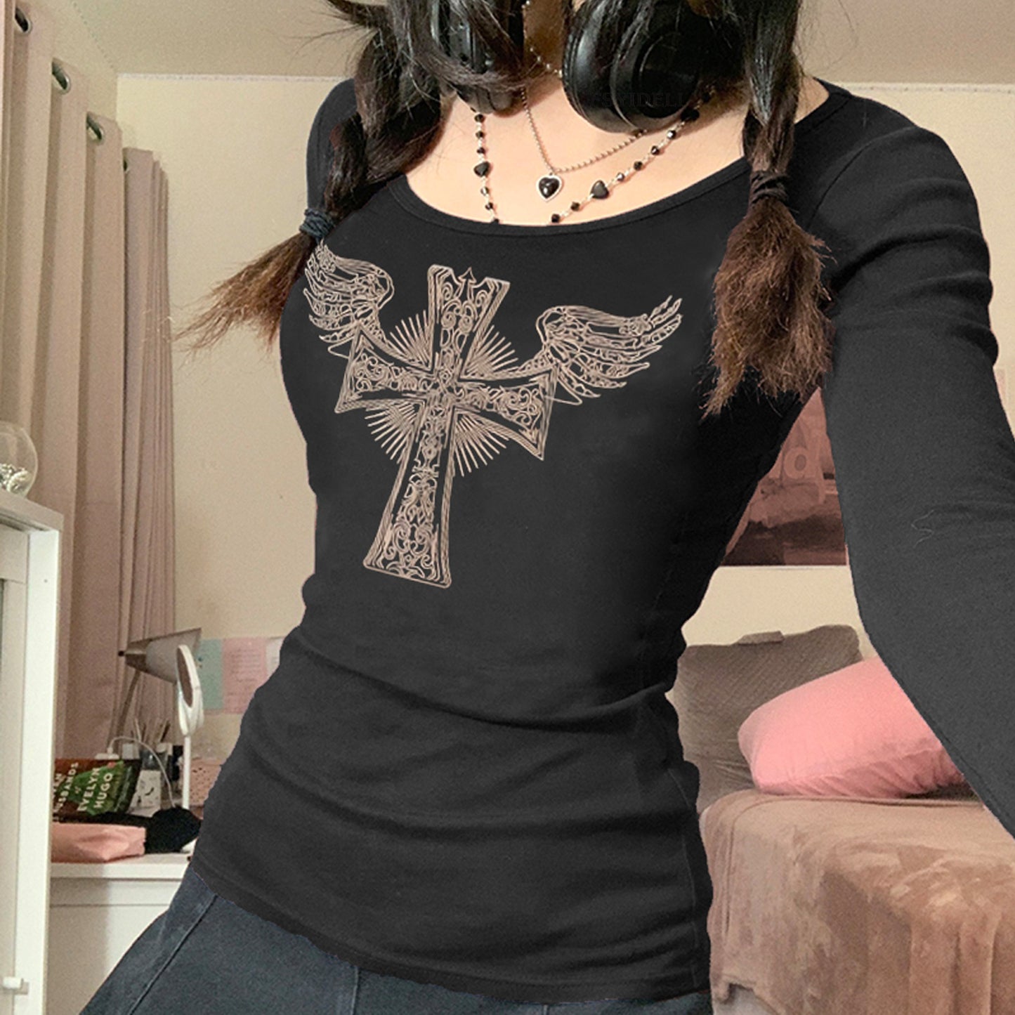 Long Sleeve T-Shirt New Halloween Print Spice Girl Bodysuit Sexy Top