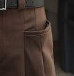 Korean Style Double Pleated Design Loose Casual Trousers Women