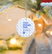 Home Decor Christmas Ceramic Round Pendant