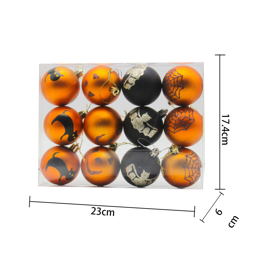 Halloween Decorations 6cm12 Painted Matte Plastic Balls