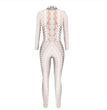 Halloween 3D Skeleton Digital Print Women's Romper