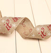 Christmas Printed Polka Dot Linen Webbing Decoration