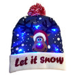 LED Christmas Hat Sweater Knitted Beanie Christmas Light Up Knitted Hat Christmas Gift Adult Kids Xmas New Year Decorations