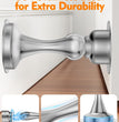 Door Stoppers Magnetic Door Catch, Stainless Steel Magnetic Door Stop 2 Pack, Double-Sided Adhesive Tape, No Drilling, Screws for Stronger Mount, Holder Your Door Open for Wide Doors