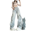 Loose Slimming Pure Color All-matching Straight-leg Pants