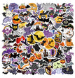 100 Cartoon Halloween Pumpkin Bat Stickers Decoration Car Trunk Children Gift