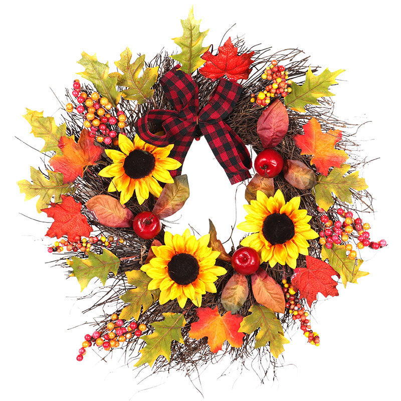 Maple berry Christmas wreath