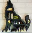 Wolf-shaped Moon Crystal Shelf Halloween Shelves