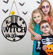 Halloween Wooden Witch Broom Acrylic Hang Decorations