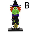Halloween Pumpkin Man Witch Home Table Decoration Woodwork Ornaments