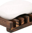 Wooden Soap Dish Soap Saver Holder Tray for Bathroom Shower Rectangular Kitchen Drainer Hand Craft for Soap,Sponges and More (1Pack)