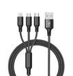 3 In 1 USB Cable For 'IPhone XS Max XR X 8 7 Charging Charger Micro USB Cable For Android USB TypeC Mobile Phone Cables