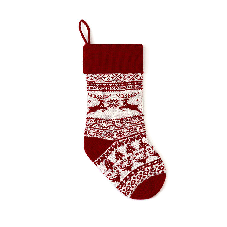 European And American Jacquard Yarn Gift Bag Christmas Decoration