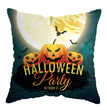 Linen Skull Halloween Pillow Cover