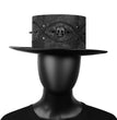 Ladies Hat Plague Doctor Flat Magic Prom Europe Adult Women's Faux Leather Top Halloween Industrial Hat