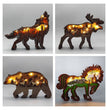 Christmas Decoration Wooden Animal Carving Handcraft Gift Wall Hanging Sculpture 3D Bear Deer Elk Art Decor New Year Ornaments