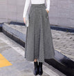 Autumn Japanese Woolen Slimming High Waist Plaid Large Swing Dress