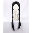 Black Center Parting Fried Dough Twist Braid Halloween Cos Wig