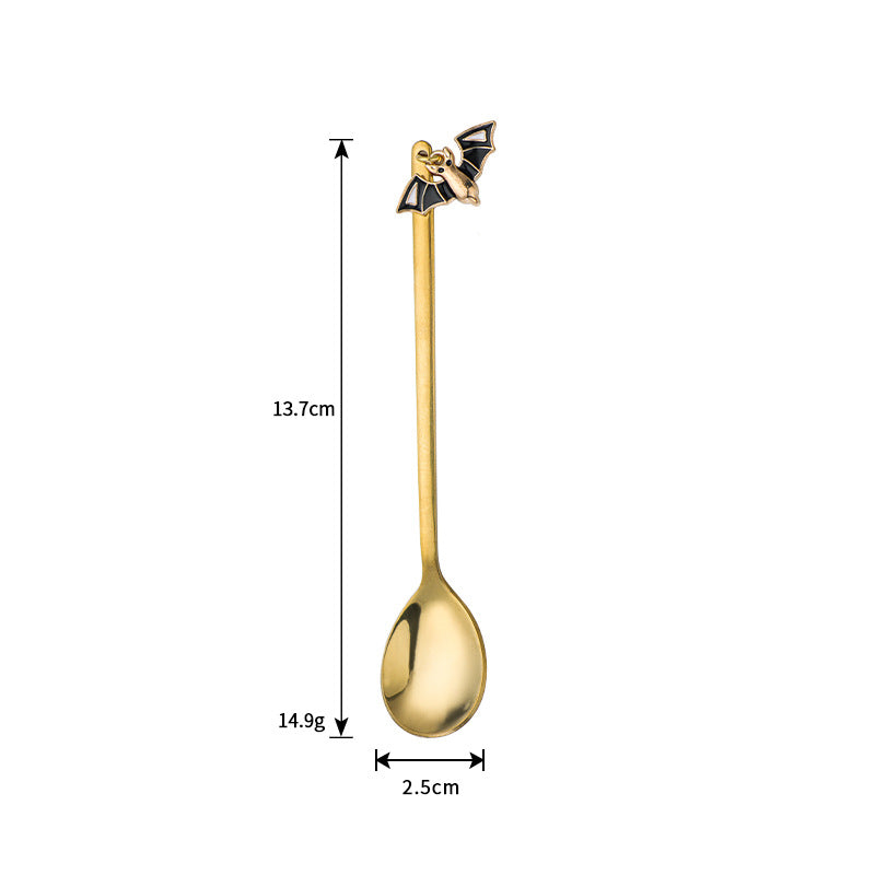 Halloween Style Pendant Stainless Steel Coffee  Creative Pumpkin Spoon
