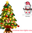 Children's DIY felt Christmas tree with lights