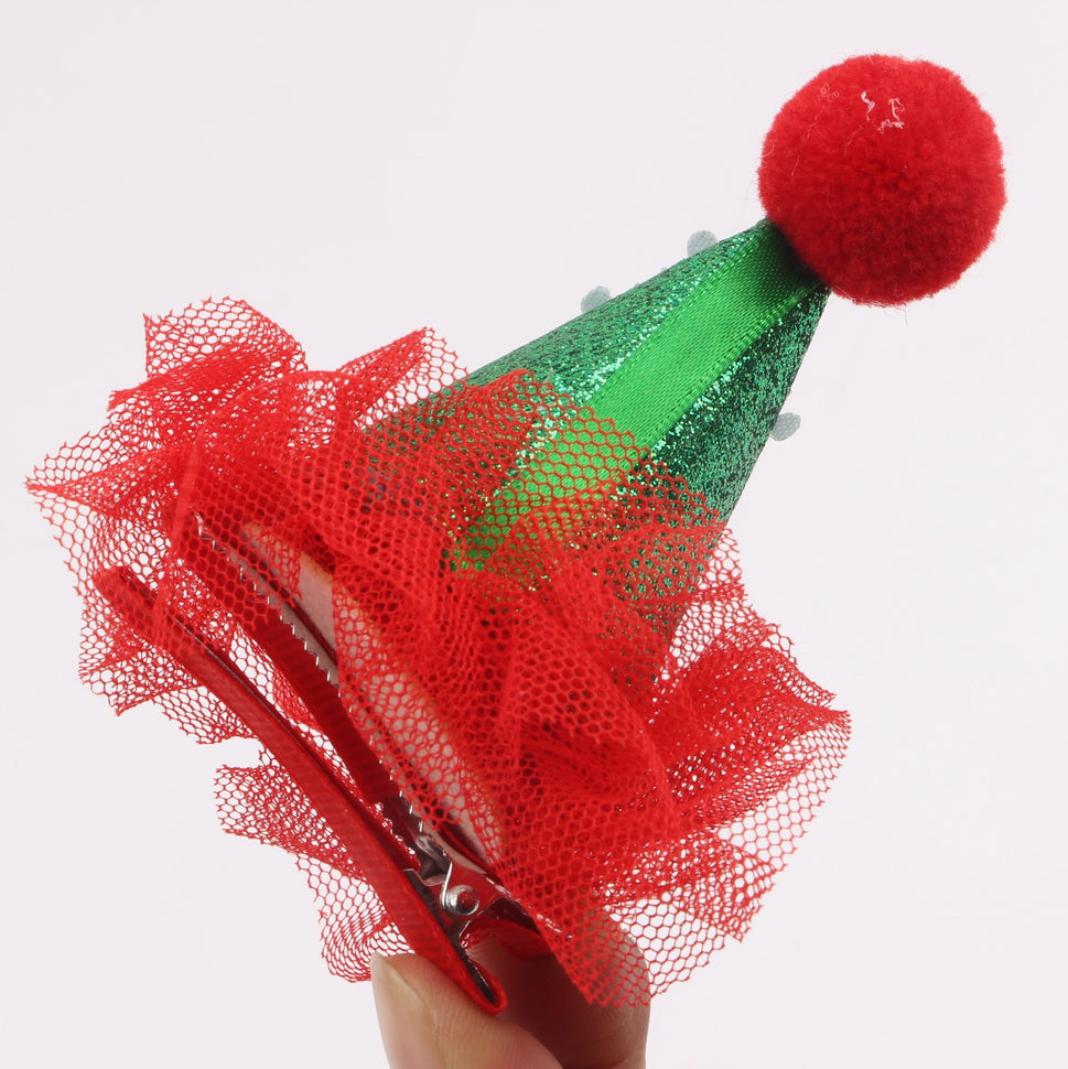 Children's snowman Christmas hairpin