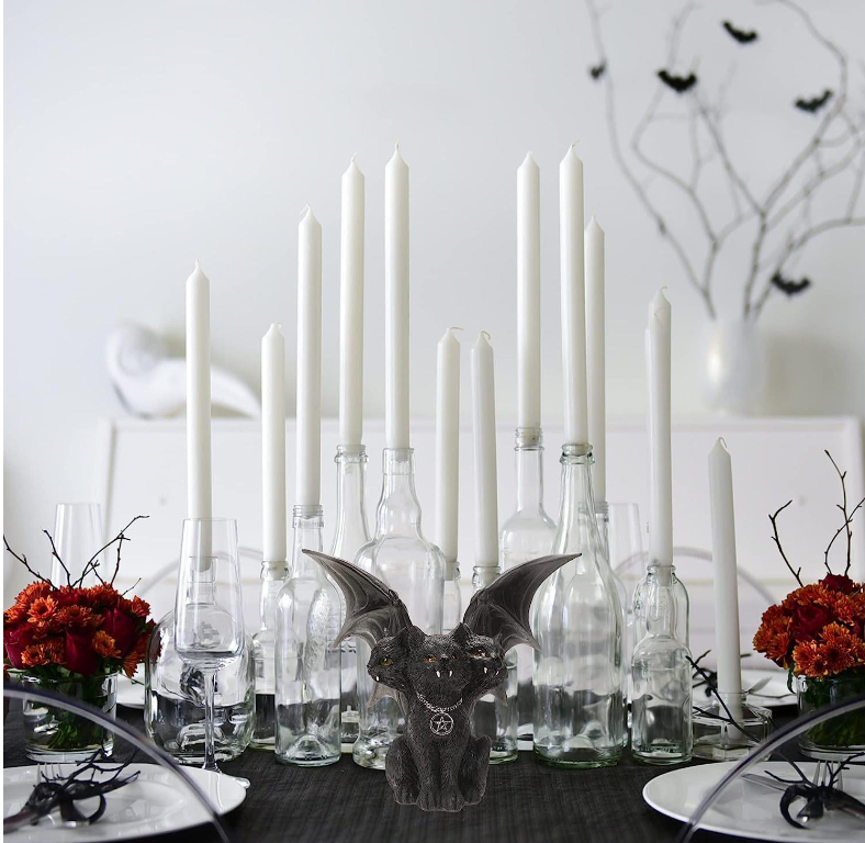 Amazon Halloween Cross-border New Arrival Dark Evil Bat Wings Three-head Cat Resin Crafts Decoration Ornaments