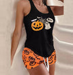 Two Piece Split Printing Set Of New Halloween Home Clothes