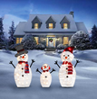 Christmas Scene Decoration With LED Lights Christmas Snowman Ornaments
