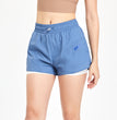 Fake Two-piece Sports Shorts High Waist Drawstring Anti-exposure