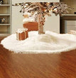 Pure white plush Christmas tree skirt Christmas plush tree skirt 78cm 90cm 122cm Christmas tree decoration tree