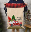 Christmas ornament forest old man car gift bag