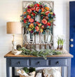 New Autumn Peony Halloween Pumpkin Wreath Home Decor