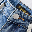 New High Waist Drawstring Ribbon Casual Loose Straight Jeans