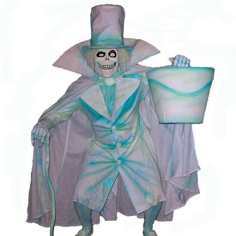 Halloween Hat Box Ghost Resin Ornaments Cane Cloak