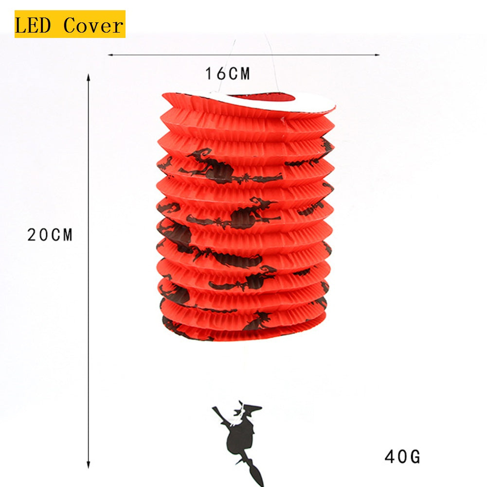 Halloween Pumpkin Paper Lantern Scene Props Ghost Festival Products KTV Bar Window Layout LED Lampshade Decoration