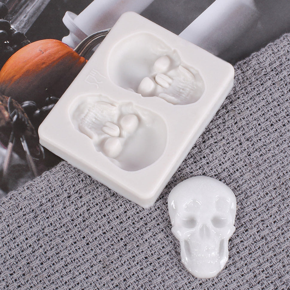 Halloween 2 with skull silicone mold
