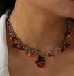 Lips Pumpkin Halloween Necklace