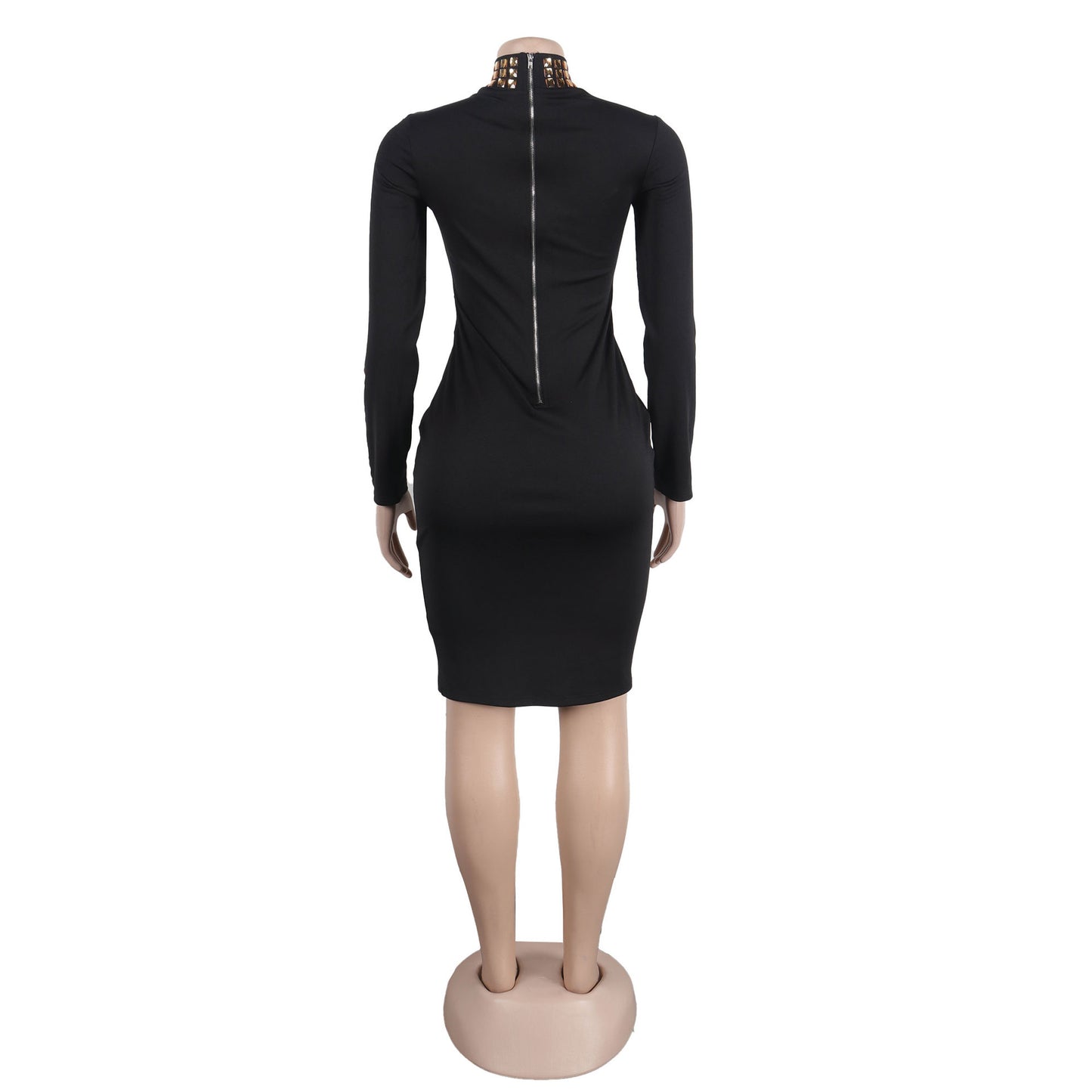 Lady Sexy Slim Fit Rhinestone Stretch Tight Dress