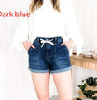 Denim Women's Pants Belt Design Elastic