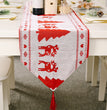 Christmas decorations electric embroidered knitted cloth table runner