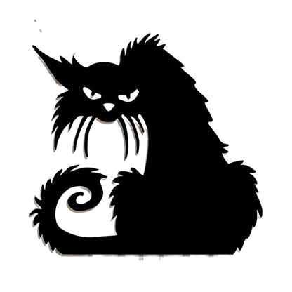 New Outdoor Decoration Acrylic Cut Halloween Cat Ornaments