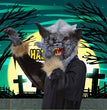 A Wolf mask on a Halloween stage
