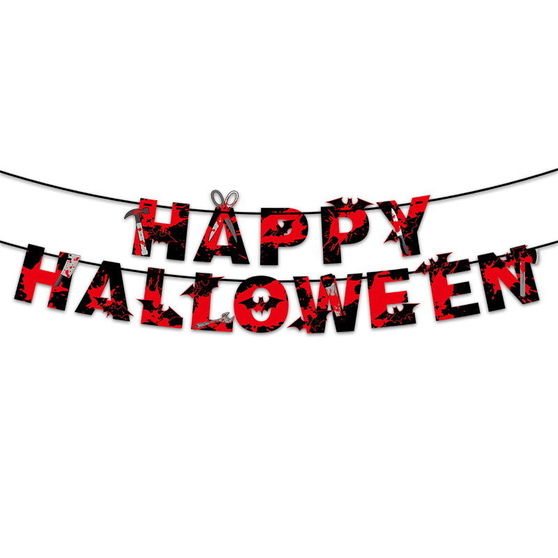 Halloween Jack-o-lantern Spider Web Pull Flag
