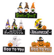 Halloween Decorations Ghost Festival Dwarf Pumpkin Wooden Decoration