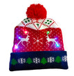 LED Christmas Hat Sweater Knitted Beanie Christmas Light Up Knitted Hat Christmas Gift Adult Kids Xmas New Year Decorations