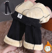 Winter Wide-leg Fleece Trousers For Women Warm Straight-leg Casual Lamb Cashmere Pants Loose Sports Sweatpants