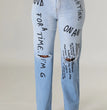 Women's Washed High Waist Jeans