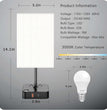 Table Lamp Dimmable  USB Bedside Table Desk Lamp with 2 USB Charging Port(A+C) 2 Outlet,Nightstand Lamp with Charger Base White Fabric Shade,Led Touch Lamp for Bedroom/Livingroom/Dorm/Home Office