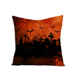 Home Halloween Pumpkin Linen Pillow Cover